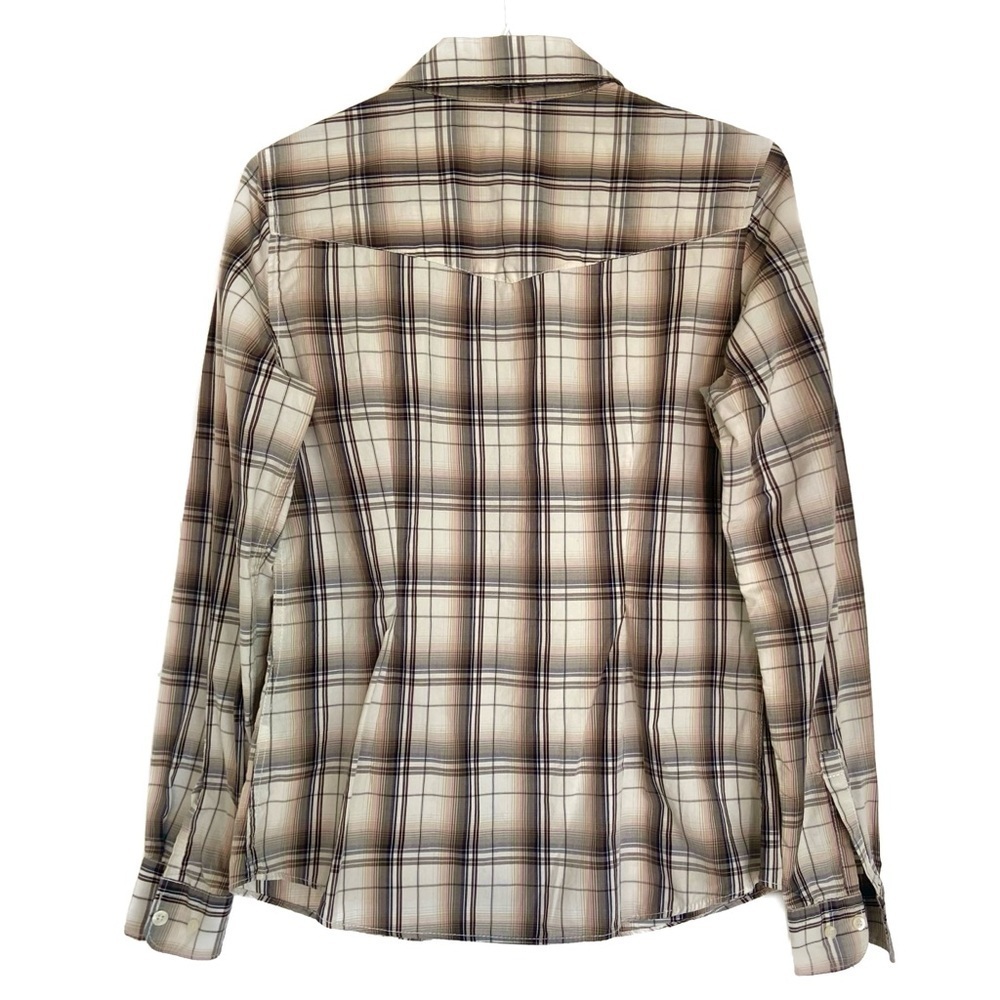 Checkered Pastel Plaid Modern Pocket Shirt - Picture 3 of 7